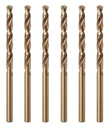 Misuyue 8% Cobalt Drill Bits, Metal Drill Bit Set 3.2mm, 6pcs HSS M42 Carbide Twist Drill Bit for Metal Stainless Hard Steel Aluminum, Wood Drill Bits