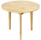 QLLY Runder Esstisch Massivholz Esstisch, Küchentisch Holztisch, Flache Beine (Natur, 35,43/ 90cm