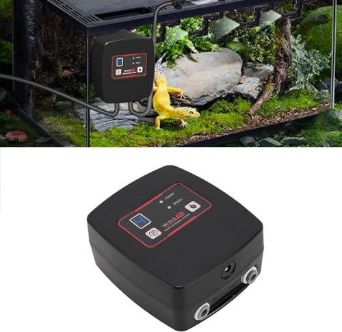 Tnfeeon Umidificatori per Rettili Smart Misting System, Reptile Mister Automatic con Timer, Umidificatore per Terrari per Piante della Foresta Pluviale Anfibio, Fino a 4 Ugelli con 4