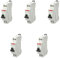 ABB Lot de 5 disjoncteurs Ph+N raccordement Vis 16A-4,5Ka - Courbe C