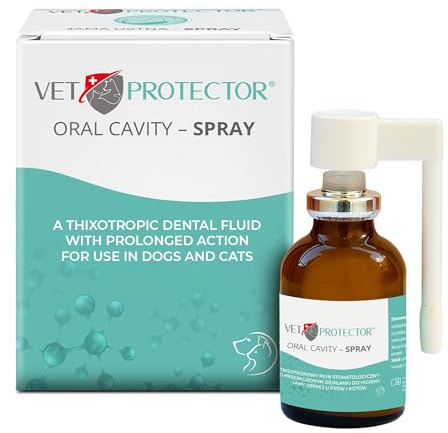 VET PROTECTOR® MAULHÖHLE - Zahnspray für Hunde & Katzen – Professionelles Dentalspray für frischen Atem und gesunde Mundhöhle, 30 ml