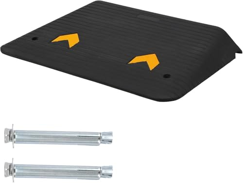 8,9 cm große Gummi-Schwellenrampe für Tür, 1500 kg Kapazität, Rollstuhlrampe mit rutschfester Oberfläche, tragbare Rampen für Rollstühle, Haustüren, Einfahrt, Bordsteinkante