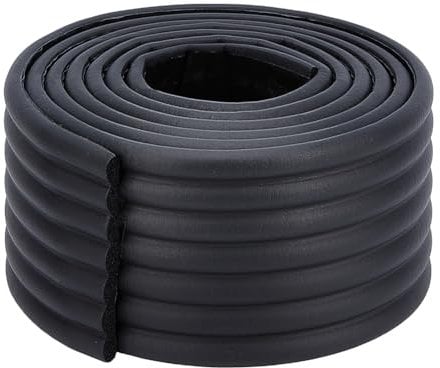 OLYCRAFT 2m Black Bunk Bed Ladder Pads 80mm Wide Anticollision Strip Self-Adhesive Padding Traction Treads Corner Protectors with Adhesive for Stair Steps Furniture Corner