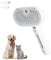 Dog steam brush, 4-in-1 steam pet brush self cleaning, Pet Spray Hair Removal Comb with shedding button（White）