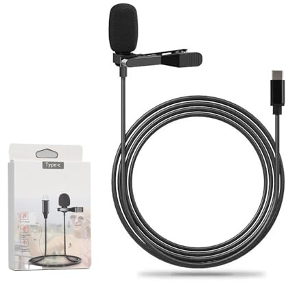 kwinfei Mini Mikrofon USB-C Mikrofon, Omnidirektionales Kondensator Tischmikrofon mit 1,5M Kabel, Plug und Play tpye-c Mikrofen für PC, Laptop, Podcast Mikrofen, Gaming, Interviews und Aufnahmen