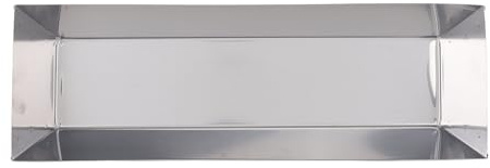 Qqmora Convenient 14 Inch Stainless Steel Mud Pan for Drywall, High Strength, Smoothly Non Stick, Long Lasting for Cement Mortar Putty Paint Mixing