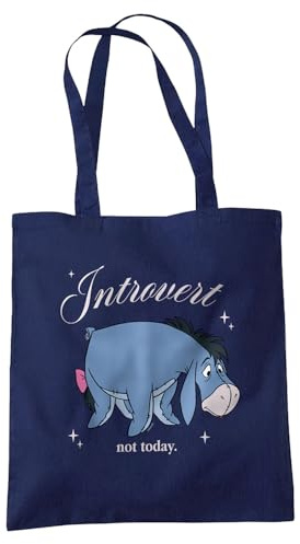 Disney Winnie The Pooh Eeyore Introvert Wiederverwendbare Tragetasche für Einkauf & Reisen, Navy