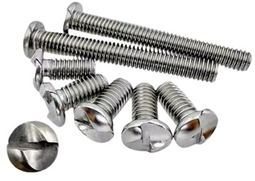 Vis antivol à tête ronde en acier inoxydable 304, boulon droit à rainure en S(M3.5X6mm 50PCS)