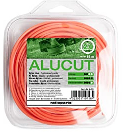 ratioparts - AluCut Mähfaden - Ø 2,0 mm - Länge 15 m - Rundfaden mit Aluminiumpartikeln - für Freischneider und Motorsensen