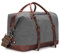 BAOSHA HB-14 Vintage Segeltuch Canvas PU Leder Unisex Handgepäck Reisetasche Sporttasche Weekender Tasche für Kurze Reise am Wochenend Urlaub Arbeitstasche 40 Liter Aktualisiert (Grau)