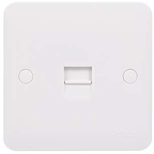 Schneider Electric Lisse 1-Gang Master Telephone Socket, White, Single