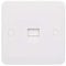 Schneider Electric Lisse 1-Gang Master Telephone Socket, White, Single