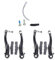 Garsent Bike V Bremse Mountainbike BMX Fahrrad Legierung V-Brake Set für Fahrrad, 2 Paar