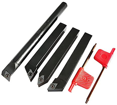 4 Stück 1/2 Mini Wendeschneidplatte Schraubendreher Set mit 4PCS DCMT21.51 Wendeschneidplatte