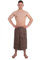 Julie Julsen - Tuta da sauna da uomo, 70 x 160 cm, chiusura in velcro e elastico, 100% cotone, tasca in noce, colore: noce