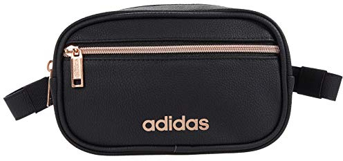 adidas Pu Leather Waist Pack, Black/Rose Gold