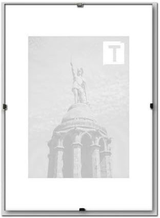 TEUTO BILDERRAHMEN Celina für Großformate, Eleganter, Edler rahmenloser Bildhalter mit 2mm klarem Kunststoffglas, Bildmaß: 20 x 120 cm