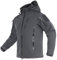 TACVASEN Herren Softshell Jacke Gefütterte Atmungsaktiv Bike Angeljacke Fleece Mulitaschen Warm Winterjacke (S, Dunkelgrau)