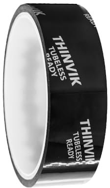 Thinvik Ruban de Jante Tubeless - Largeur 27mm x Rouleau 10m | Ruban Étanche Anti-Crevaison pour Jantes VTT et Route | Compatible Jantes Carbone