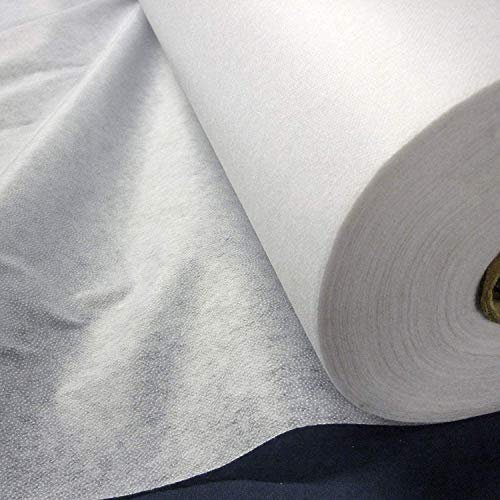 Iron On Fusible Interfacing Fabric Premium Lining Interfacing 99cm Wide (White - 2 Meter)