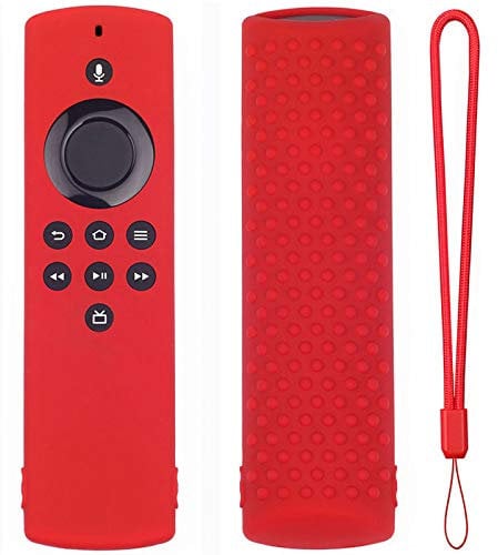 SHOTAY Remote Control Cover,For Amazon Fire TV Stick Lite Remote Silicone Case Protective Cover Skin Remote control protection Silicone Cover Red