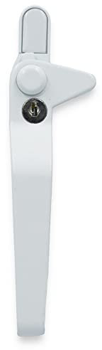 WMS uPVC Window Handle Cockspur Window Handle White Double Glazed 17mm Backset Left Hand