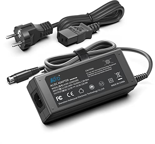 KFD Netzteil Ladegerät 12V für Synology DS1520+ DS1522+ DS410 DS410j DS411 DS412 DS918+ DS918 DS916+ 1019+ DC12V 10A 9A 8.33A 120W DiskStation Network Storage NAS-Server 4polig Netzadapter Ladekabel