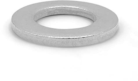 NOLDAR | Rondelles plates DIN 125. Acier inoxydable AISI 304 (A2). M22 (5 pièces). Diamètre intérieur 23 mm. Diamètre extérieur 39 mm.