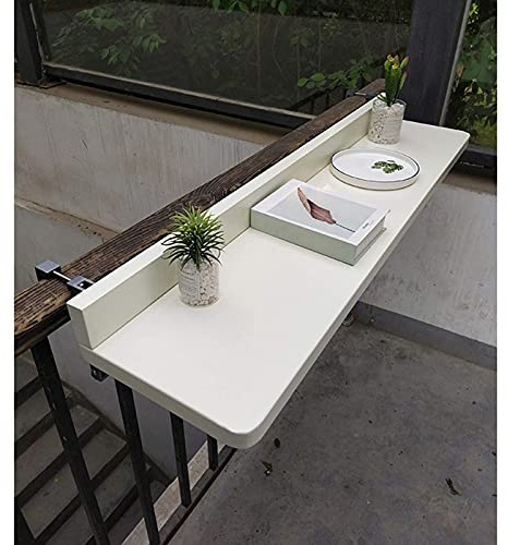 Klappbarer Wandtisch für den Außenbereich, an der Wand montierter Balkon zum Aufhängen, Geländer, Beistelltische, Verstellbarer Deck-Patio-Gartentisch, Computer-Esszimmer-Thekenregal