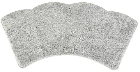 AHDFY Gebogene Duschmatte, Duschvorleger Eckdusche, Duschvorleger Halbrund Kuscheliger Hochflor, Maschinenwaschbar, Duschmatte rutschfest für Eckbadewanne, Badewannen, Wasserabsorbierend,109 X 46 cm