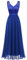 Gardenwed Robe Femme Soiree de Cocktail Longue pour Mariage Bal Promo Fête Demoiselle d'honneur Ceremonie Col en V sans Manches Royal Blue L