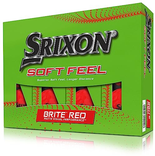 Srixon Herren Soft Feel 13 Brite Red Golfbälle, Uniq Size