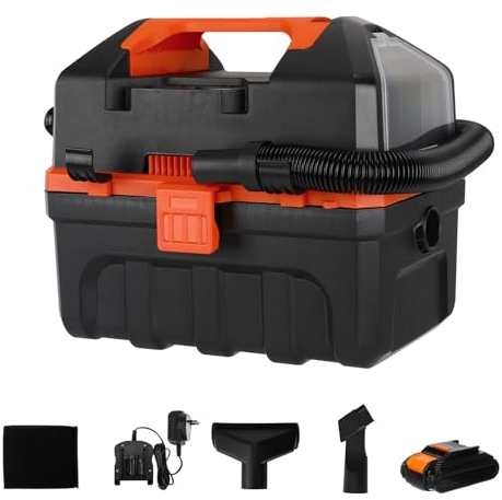 LIGO 20V Cordless Shop Vacuum, 2.64 Gallon, Portable, Wet/Dry, Handheld, with Blowing Function- Includes 4.0 Ah Battery, HEPA, Foam Filters and Charger(Upgrade)