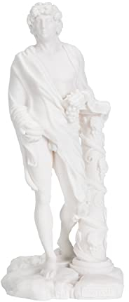 Dionysos Statue Bacchus Griechischer Gott der Weintraubenernte Alabaster Skulptur 24 cm