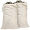Aucuu 2pcs Sac à Linge Grand, 50x75cm Sacs à Linge en Coton avec Cordon, Très Grand Sac à Linge Résistant Sac de Rangement Sac à Ling en Toile Réutilisable Drawstring avec Cordon
