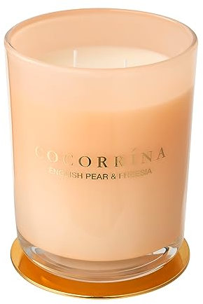 Cocorrína Candle Velas Aromáticas de Cera de Soja - Pera inglesa y fresia, Vela de Cera Natural para el Hogar, duración hasta 46 horas, 420g Velas Perfumada