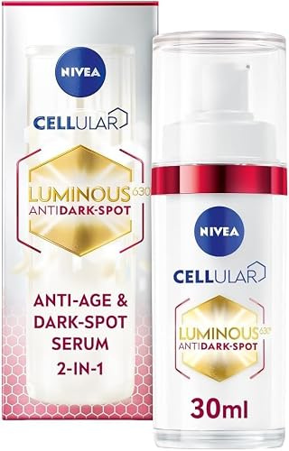 NIVEA LUMINOUS630 Anti-Age & Altersflecken Serum, Gesichtspflege mit Thiamidol, Kollagen Booster und Hyaluronsäure für reife Haut, füllt und stärkt die Haut (30 ml)
