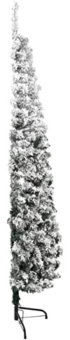 Homgoday - Albero di Natale Artificiale per Angolo, Albero di Natale 120cm/150cm/180cm/210cm/240cm, in PVC difficilmente infiammabile, Montaggio rapido, Pieghevole, Include Supporto di Metallo con