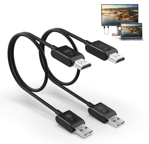 Moman HDMI Sans Fil CS6, 1080P Transmetteur Sans Fil HDMI Emetteur et Récepteur Wireless HDMI File Video Projection 20m/65FT 5Ghz pour Vidéo Moniteur Ordinateur HDTV PC Caméra Projecteur