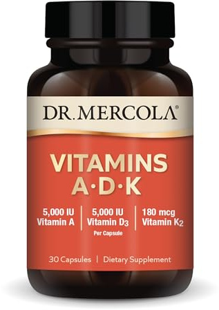 Dr. Mercola Vitamins ADK, MK-7 Form, 30 Capsules (30 Servings)