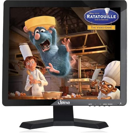 Upinva 17 Zoll Monitor CCTV Display Sicherheit Bildschirm Sicherheitskamera Multifunktions HDMI AV BNC VGA Eingang USB-Schnittstelle Computermonitor Auflösung 1280X1024