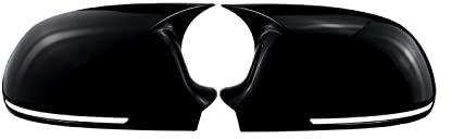 GXSAI Seitenspiegel Abdeckung 1 Paar Auto-Seitenspiegel-Abdeckung Hinzufügen Auf Der Seite Rückspiegel Kappe Abdeckung Zubehör Für Audi A4 S4 A5 S5 B8 8T 2009 2010 2011 2012(Glossy Black)