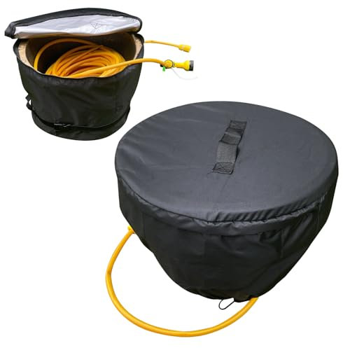 Bethshaya Garden Hose Storage Pot Cover, Protective All-Weather Shield Against Sun/Rain/Snow/Sandstorms – Extends Life of Hose Storage Pot & Hose（Cover Only）