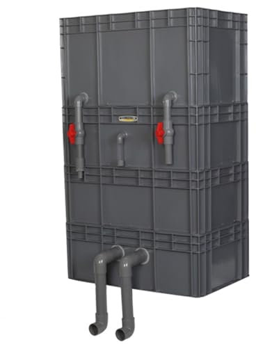 Filtros De Acuario, Caja De Filtro De Ciclo Agua Externa 3/4 Niveles, Filtro Del Acuario Caja Volumen De Ventas, Kit Filtro Grande Para Estanques, Peceras(Grey,23.62x15.75x38.98in/60x40x99CM)