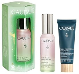 Caudalie Mini set di pori & glow Duo - Instant Detox Mask e Beauty Elixir in dimensioni da viaggio per chiudere i pori e la luminosità istantanea.