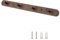 HQTS Porte Manteau Mural Bois et Noir Alliage d'aluminium Patère Murale 40cm Porte Manteau Salle de Bain avec 4 Crochets