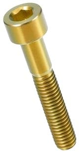 Partuto Gold Tone M6x35 Bike Stem Bolt Bike Headset Stem Bolt Titanium Alloy Replacement
