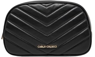 Carlo Colucci Gesteppte Kosmetiktasche Schwarz OS