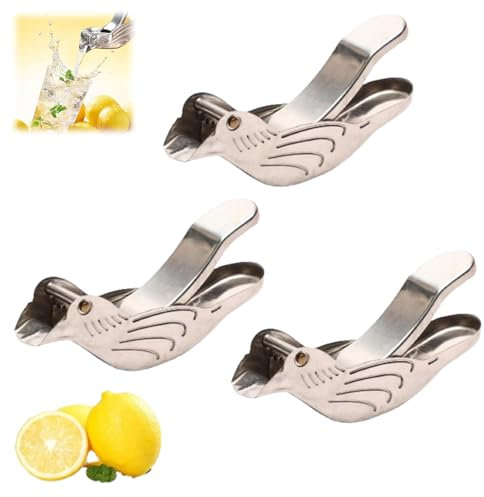 Stainless Steel Bird Shape Lemon Juicer, Metal Lemon Slice Squeezer, Stainless Steel Fruit Juicer, Manual Bird Shaped Lemon Juicer, Portable Lemon Citrus Bird Lemon Juicer Kitchen (1pcs)
