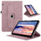 TEDTIKJT Coque pour Huawei MediaPad T5 10.1 Pouces 2018 Tablette Etui Rotatif 360 Housse PU Cuir Flip Support Protection Cover Case pour Huawei MediaPad T5 10.1 Tablette Coque,Rose Gold Arbre